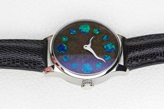 Thumbnail von JoshSeine Luzern Black Velvet Obsidian mit 12 Opalen Unique Piece