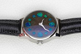 Thumbnail von JoshSeine Luzern Black Velvet Obsidian mit 12 Opalen Unique Piece