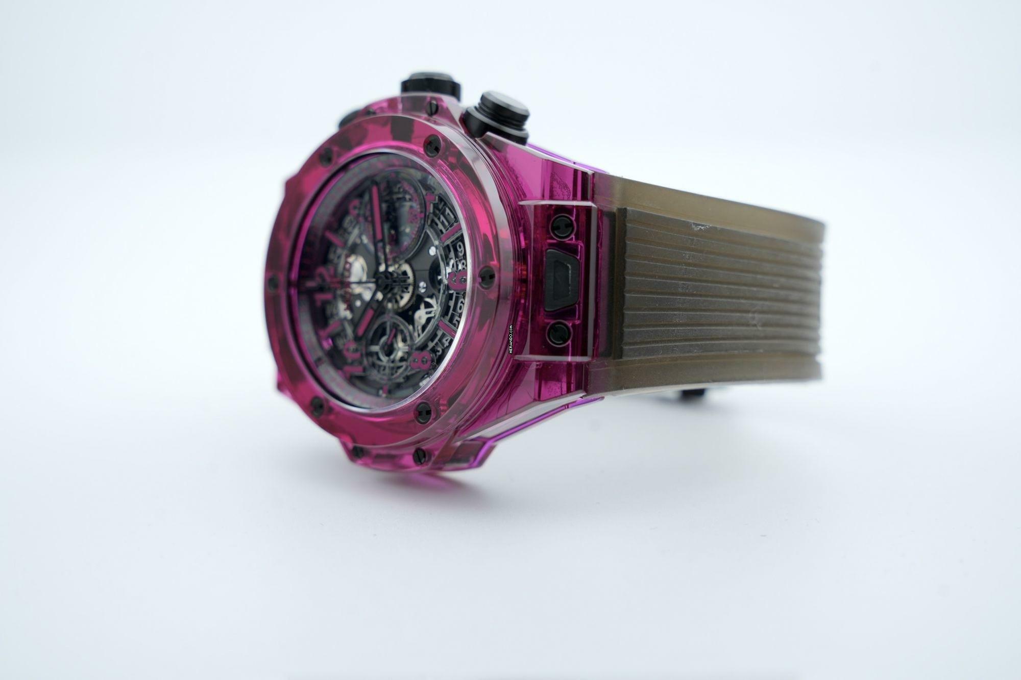 Thumbnail von Hublot Big Bang Unico 45mm Red Sapphire - With Box And Papers - With Additional Hublot Velcro Strap - 24 Months Warranty 411.JR.4901.RT