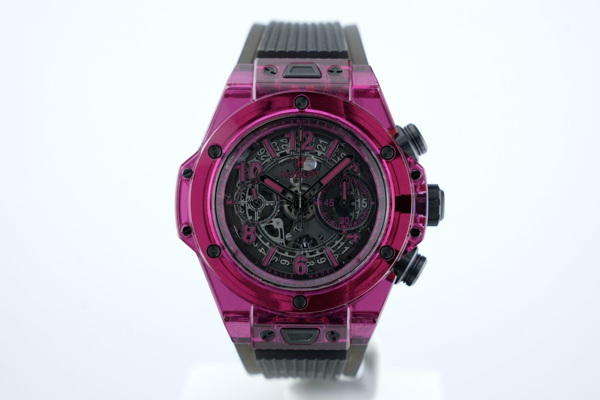 Thumbnail von Hublot Big Bang Unico 45mm Red Sapphire - With Box And Papers - With Additional Hublot Velcro Strap - 24 Months Warranty 411.JR.4901.RT