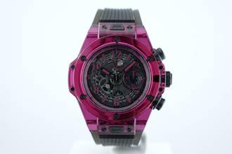 Thumbnail von Hublot Big Bang Unico 45mm Red Sapphire - With Box And Papers - With Additional Hublot Velcro Strap - 24 Months Warranty 411.JR.4901.RT