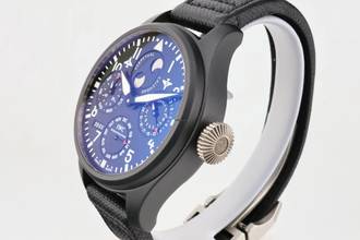 Thumbnail von IWC Große Fliegeruhr Top Gun Big Pilot Top Gun - Perpetual Calendar In Ceramic - With Box And Papers - IW502902