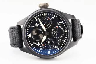 Thumbnail von IWC Große Fliegeruhr Top Gun Big Pilot Top Gun - Perpetual Calendar In Ceramic - With Box And Papers - IW502902