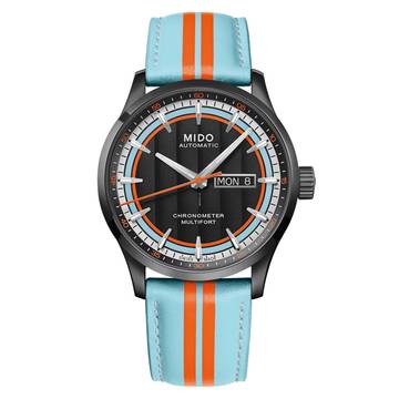 Mido Multifort Chronometer 1 Racer GULF SPECIAL EDITION (1 ZUSÄTZLICHES BAND)