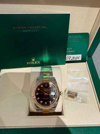  Rolex Datejust 41 Full Set Diamond Dial 
