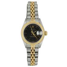Thumbnail von Rolex Lady-Datejust 26 Ref.69173 Full Set Black Roman Dial