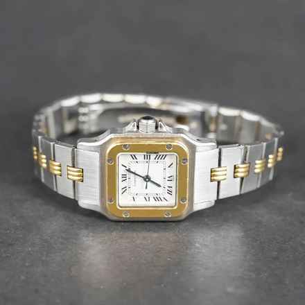  Cartier Santos Lady Stahl/Gold Unpolierter Originalzustand 