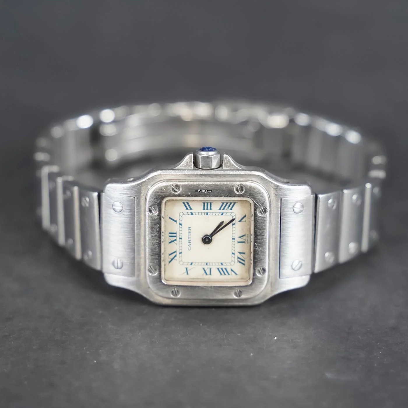  Cartier Santos Galbée Lady Unpolierter Originalzustand Inkl. Original Papiere 