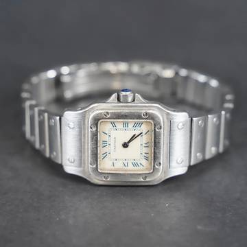  Cartier Santos Galbée Lady Unpolierter Originalzustand Inkl. Original Papiere 