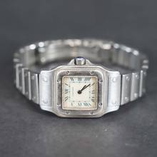 Thumbnail von Cartier Santos Galbée Lady Unpolierter Originalzustand Inkl. Original Papiere