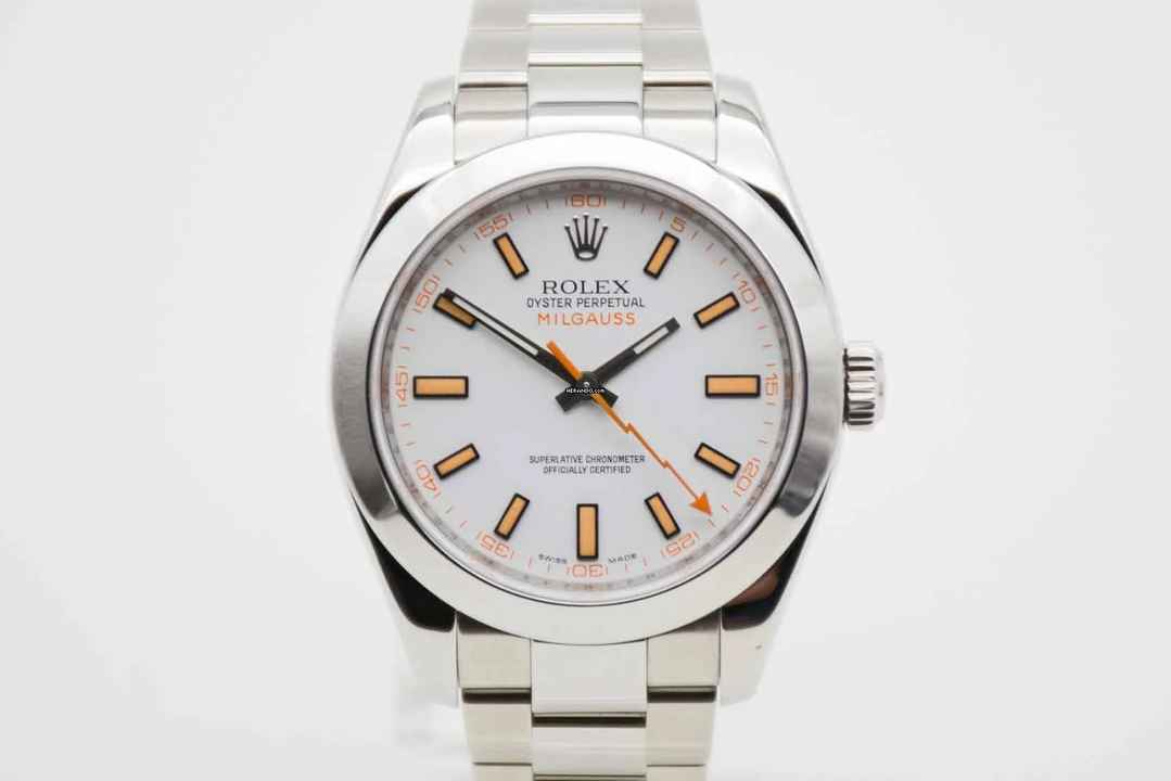  Rolex Milgauss Zifferblatt weiß mit neuem Service 