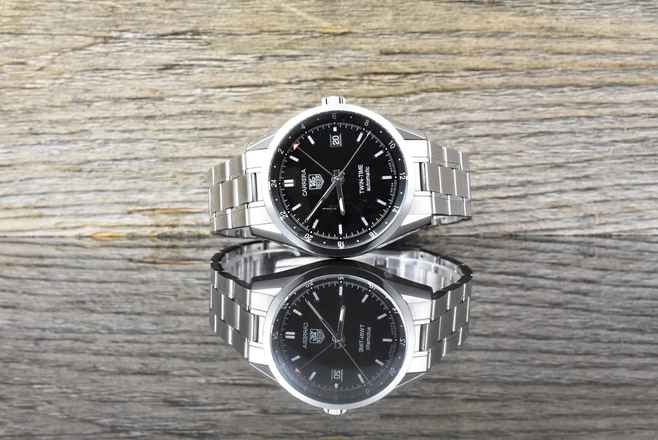  TAG Heuer Carrera Calibre 7 GMT / Twin Time Black Dial 39MM Automatik - 2011 