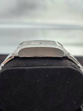  Cartier Tank Anglaise NEW / NOS 18k White Gold - factory diamond setting B&P 