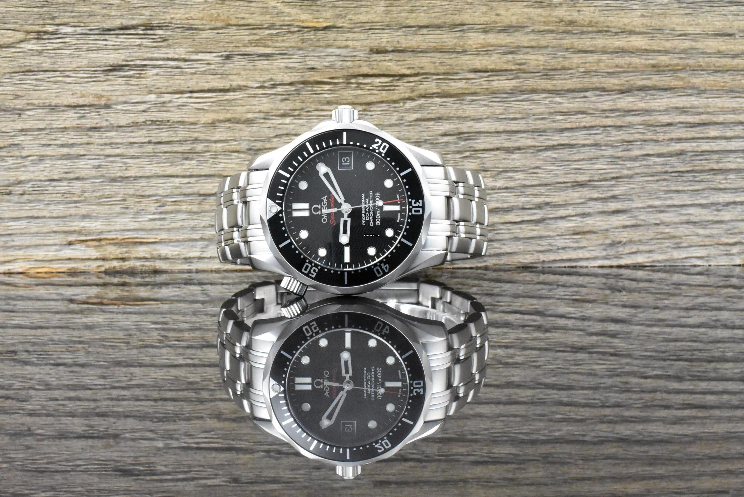 Omega Seamaster Diver 300 M Co Axial 36MM Mid Size Black Dial - Full Set