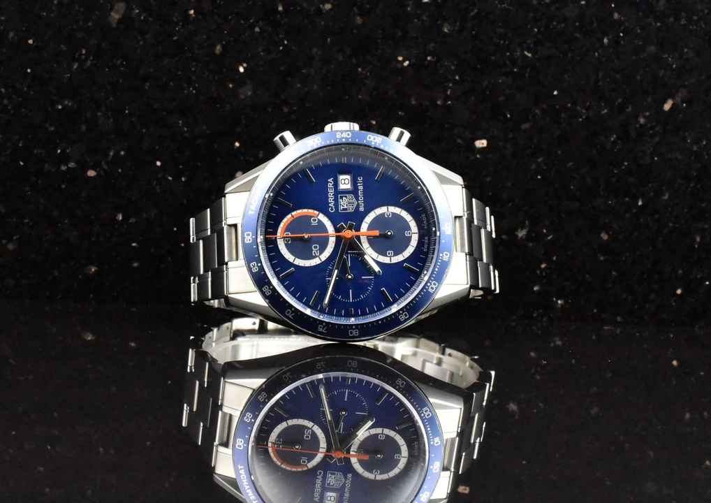  TAG Heuer Carrera Calibre 16 Chronograph CV2015 Blue Zertifikat Automatik 