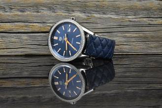 Thumbnail von TAG Heuer Carrera Quartz 39 Blue Dial - Factory Diamond Bezel