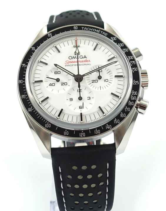  Omega Speedmaster Professional Moonwatch White New Watch with Box and Papers 