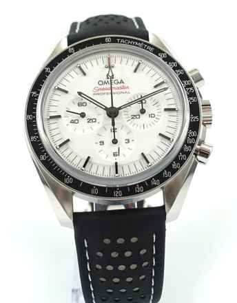  Omega Speedmaster Professional Moonwatch White New Watch with Box and Papers 