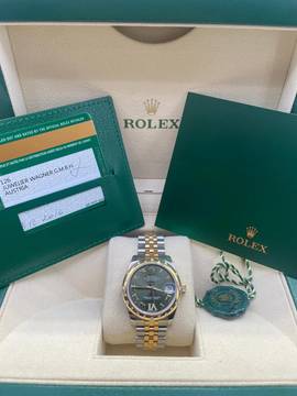  Rolex Datejust 31 Steel/Gold Green Diamond Dial FULL SET - BOX AND PAPERS MINT CONDITION year2016 LC Austria 
