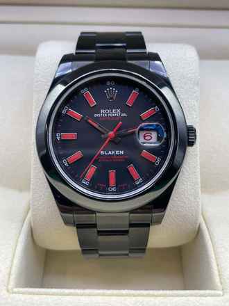  Rolex Blaken Datejust 41 BLAKEN Full Set with box and papers 2016 Lc Germany 