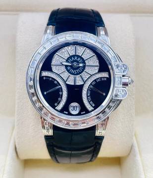  Harry Winston Ocean Lady Biretrograde 36mm 400/uabi36w with box and HARRY WINSTON D. CERTIFICATE 