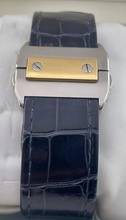 Thumbnail von Cartier Santos 100 XL Steel/Gold Top Condition with Box Serviced 2025 + NEW BLUE CROCO STRAP
