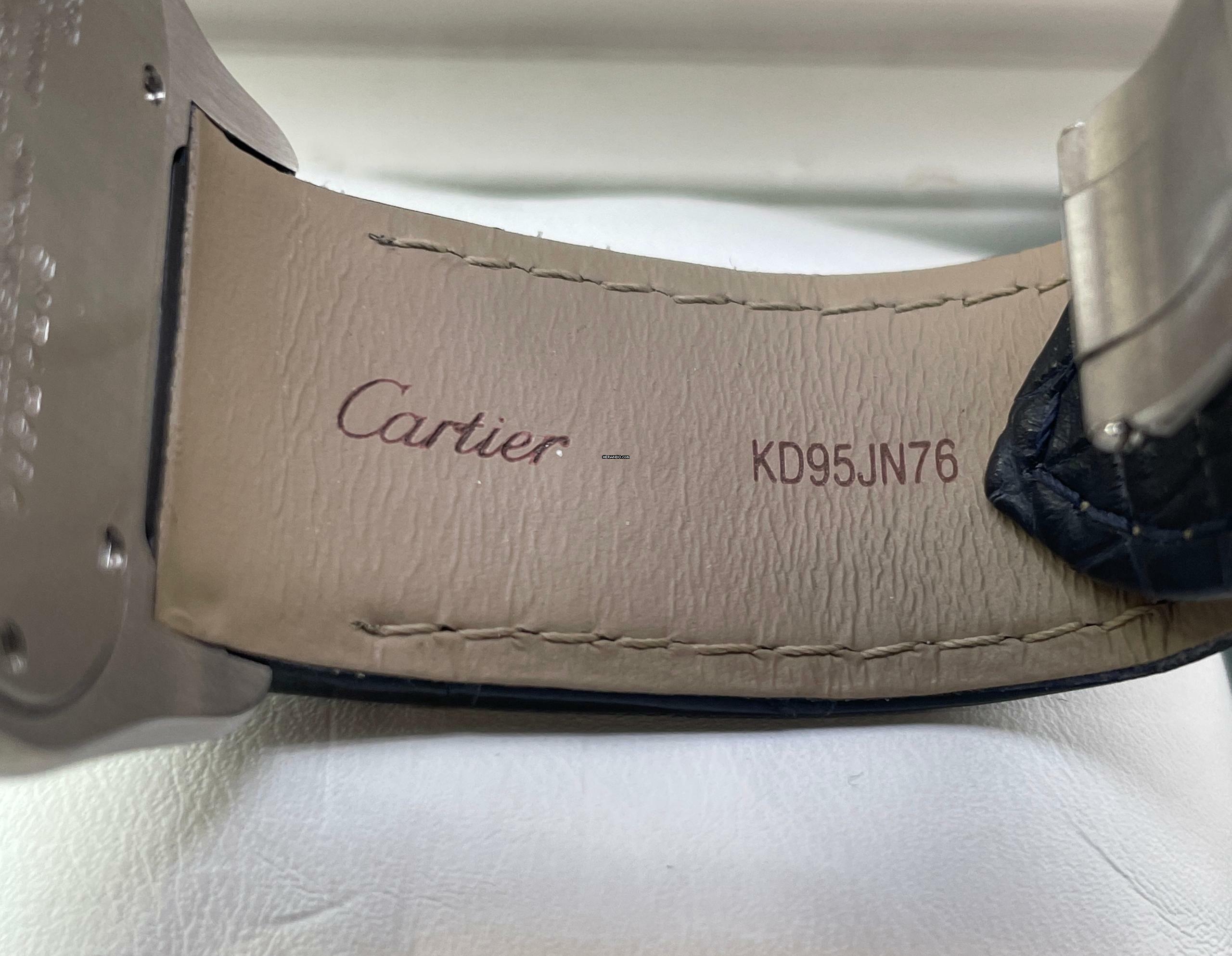 Thumbnail von Cartier Santos 100 XL Steel/Gold Top Condition with Box Serviced 2025 + NEW BLUE CROCO STRAP