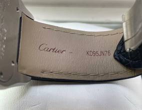Thumbnail von Cartier Santos 100 XL Steel/Gold Top Condition with Box Serviced 2025 + NEW BLUE CROCO STRAP