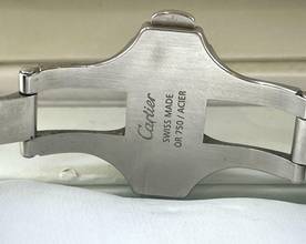 Thumbnail von Cartier Santos 100 XL Steel/Gold Top Condition with Box Serviced 2025 + NEW BLUE CROCO STRAP