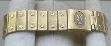 Thumbnail von Cartier Santos Octagon Vintage Top Condition in 18Kt. Yellowold