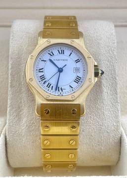  Cartier Santos Octagon Vintage Top Condition in 18Kt. Yellowold 
