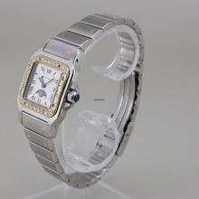 Thumbnail von Cartier Santos Galbée Mondphase Stahl/Gold Brillantlünette ca. 24 x 35 mm