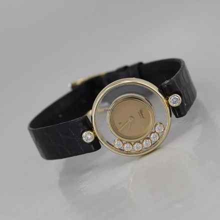  Chopard Happy Diamonds 18k Gold 6 schwebende Brillanten 2 Brillanten am Bandanstoss 