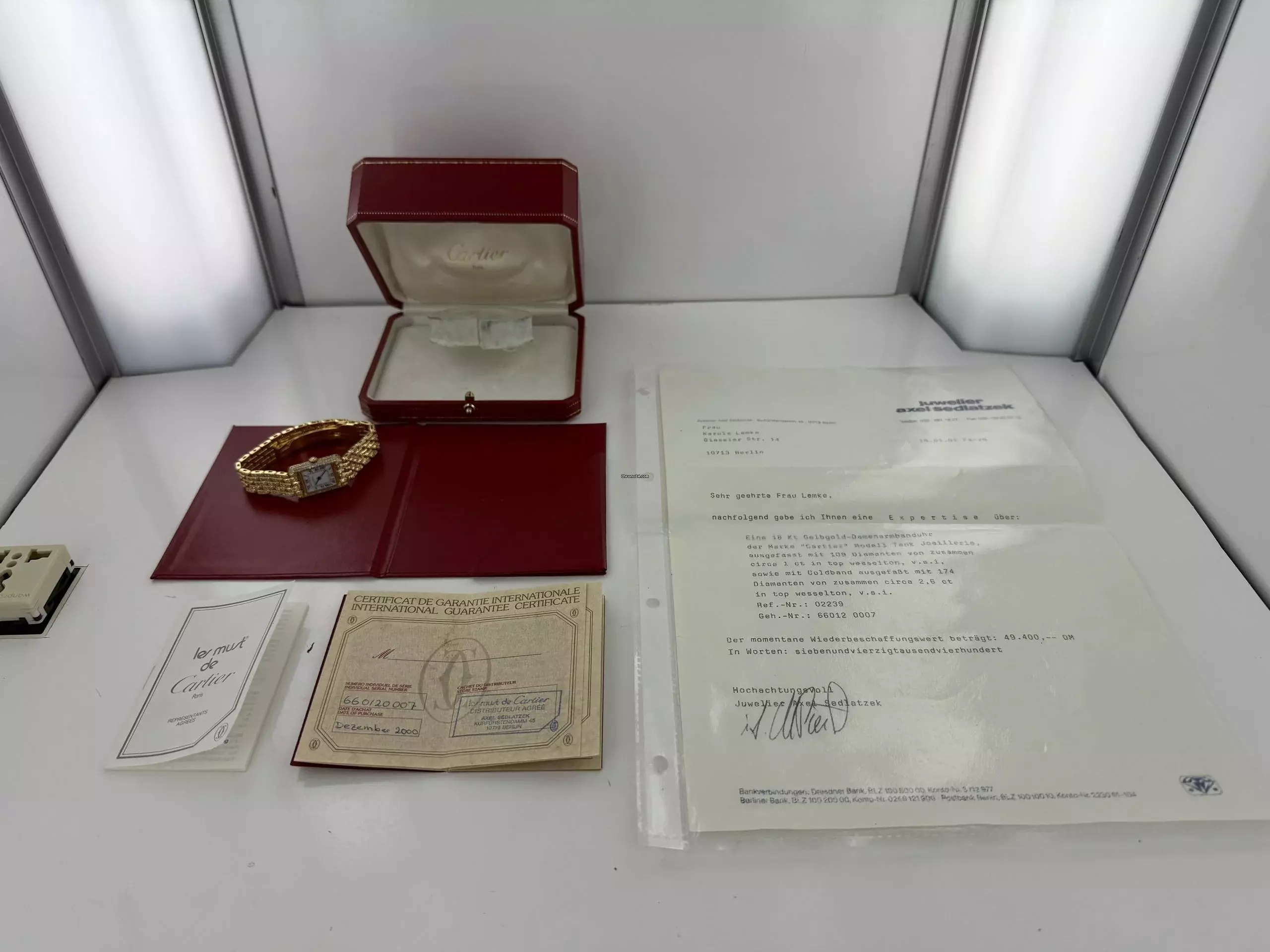  Cartier Tank Louis Cartier 18K Gold 