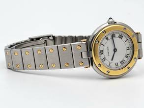 Thumbnail von Cartier Santos Ronde 27 mm steel gold