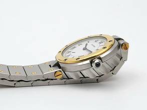 Thumbnail von Cartier Santos Ronde 27 mm steel gold