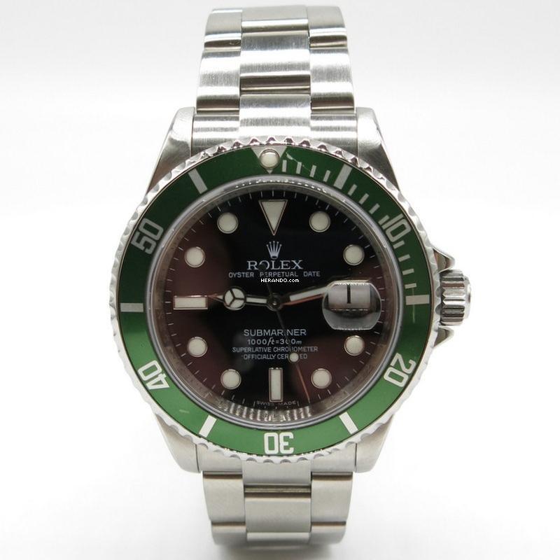  Rolex - Submariner Date - ref.16610LV - Jahr: 2009 - V Serie Kermit Fullset 