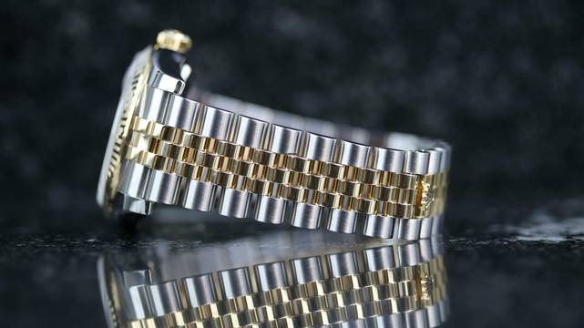  Rolex Datejust 36 Steel Gold - Black Arabic - like New - Fullset - 09/2007 