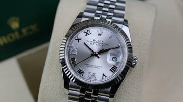 Thumbnail von Rolex Datejust 36 Silver 6&9 Diamond - like New - Fullset - 11/2023