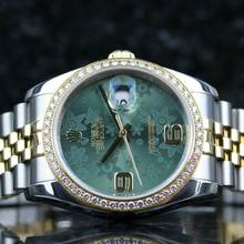 Thumbnail von Rolex Datejust 36 Steel Gold - Green Floral - like New - Fullset - 10/2010