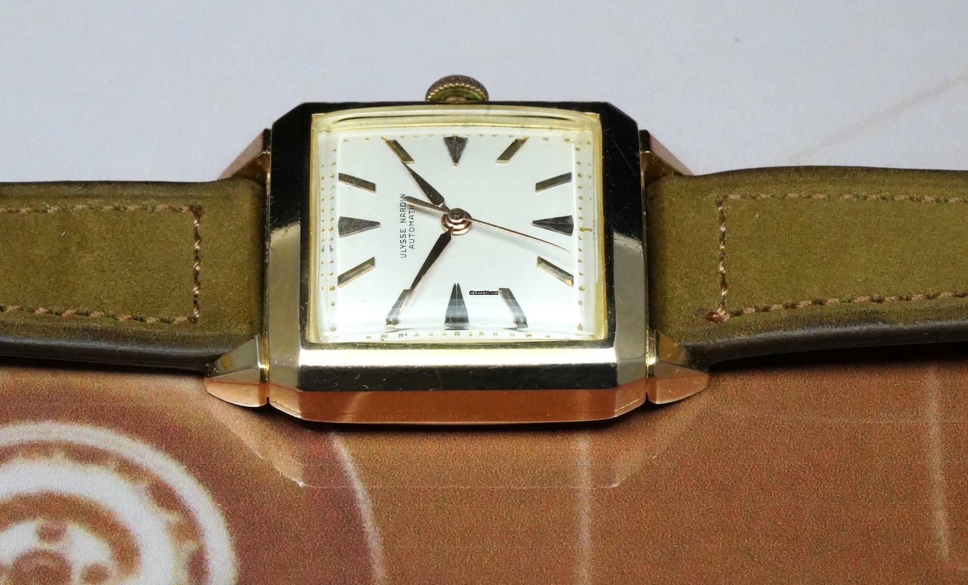 Thumbnail von Ulysse Nardin STYLISH 1950'S TANK CIOCCOLATONE IN 18K PINK GOLD RARE VINTAGE UNPOLISHED