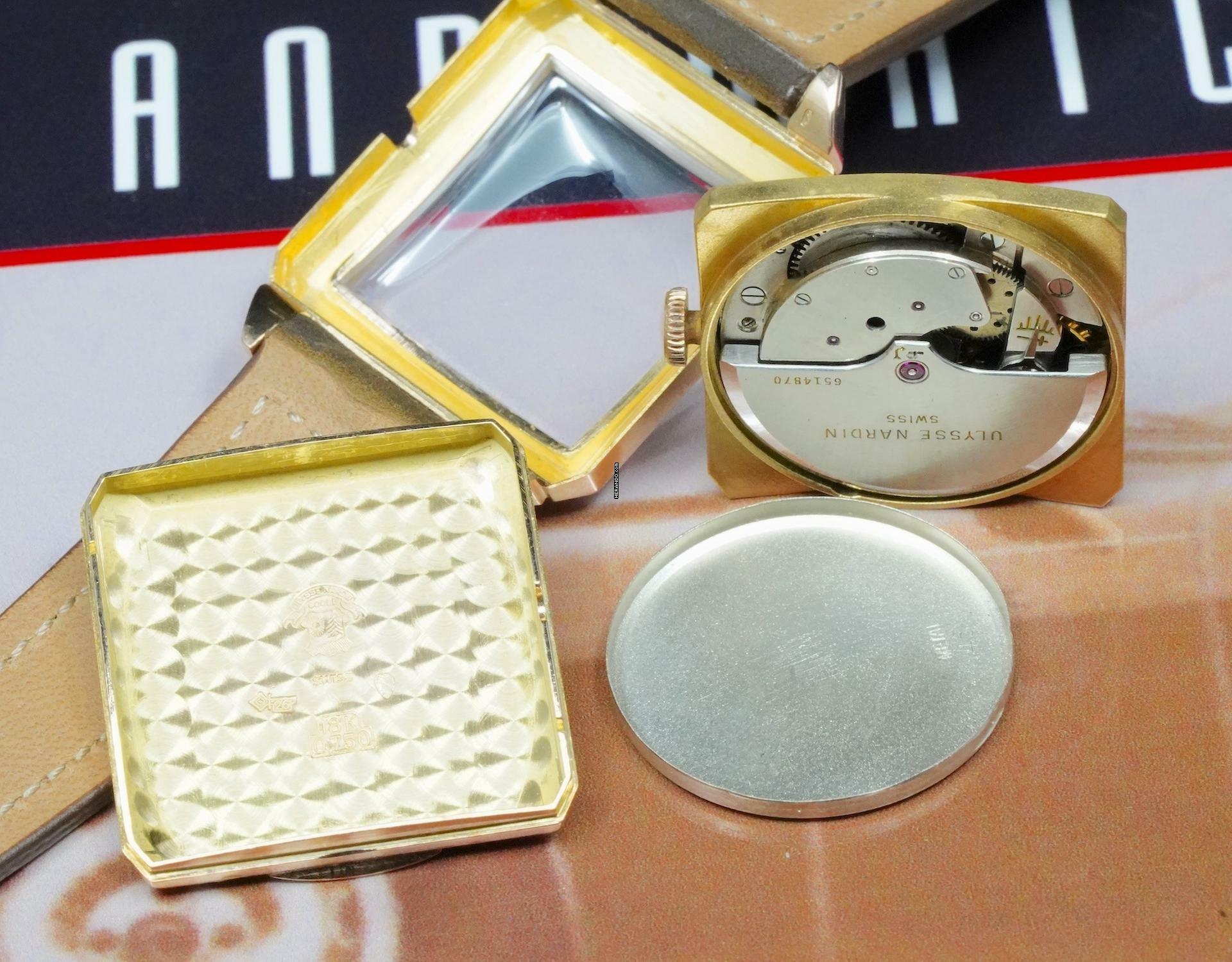 Thumbnail von Ulysse Nardin STYLISH 1950'S TANK CIOCCOLATONE IN 18K PINK GOLD RARE VINTAGE UNPOLISHED