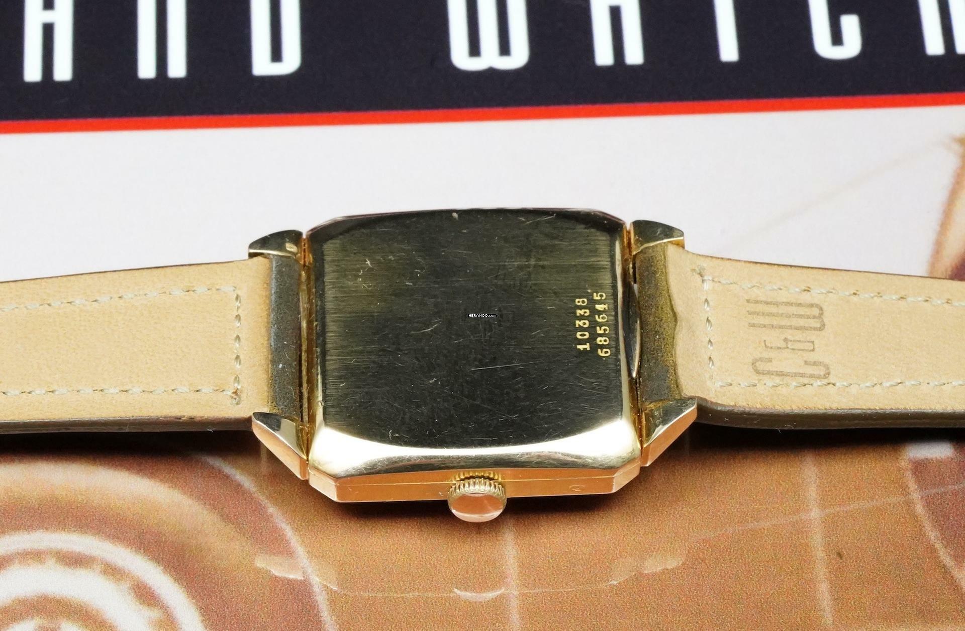 Thumbnail von Ulysse Nardin STYLISH 1950'S TANK CIOCCOLATONE IN 18K PINK GOLD RARE VINTAGE UNPOLISHED