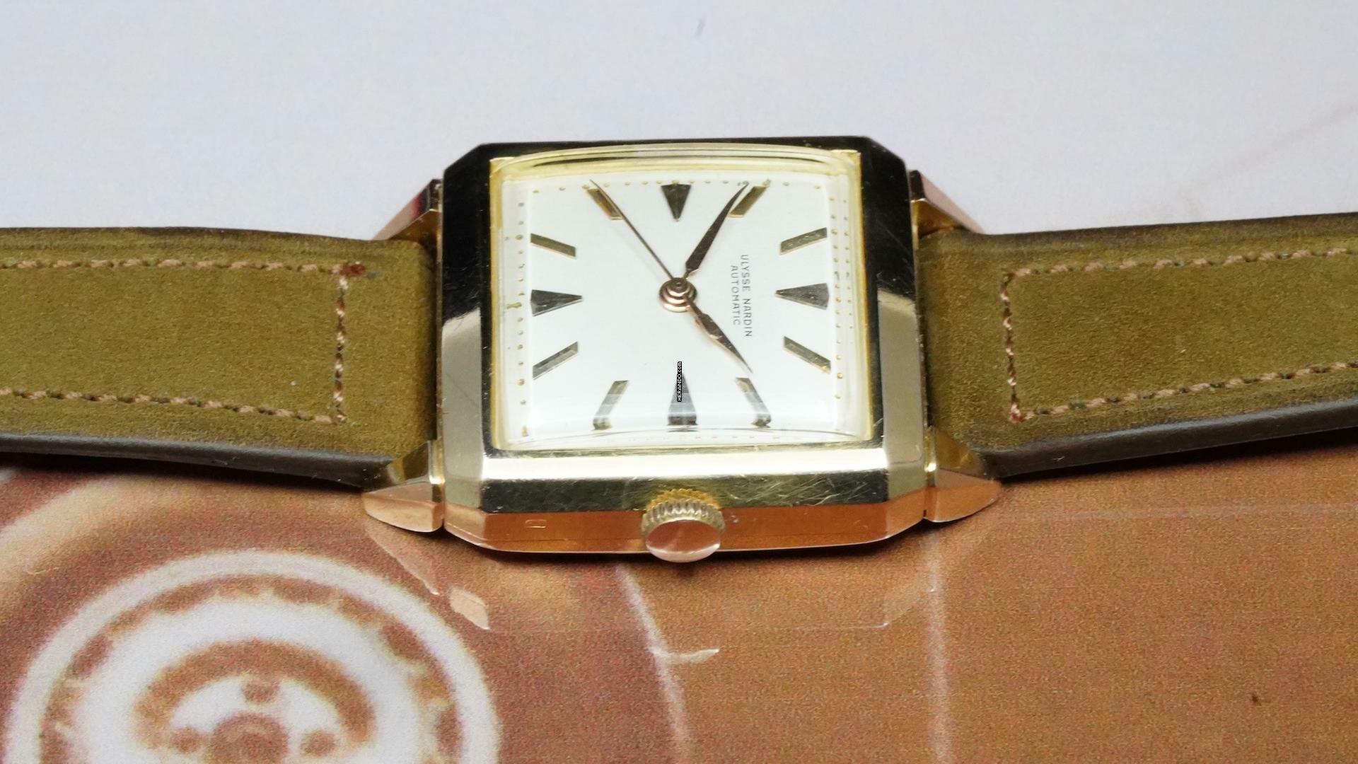 Thumbnail von Ulysse Nardin STYLISH 1950'S TANK CIOCCOLATONE IN 18K PINK GOLD RARE VINTAGE UNPOLISHED