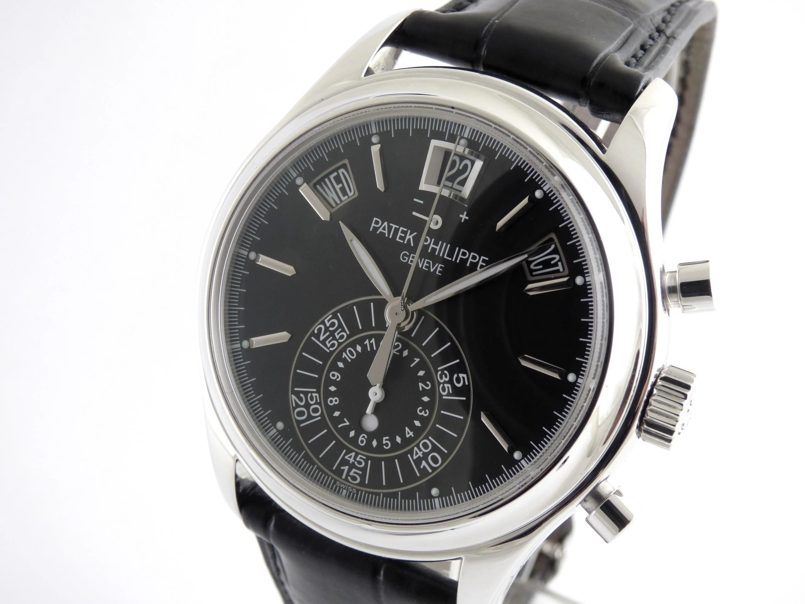  Patek Philippe Annual Calendar Chronograph Platin black Dial 