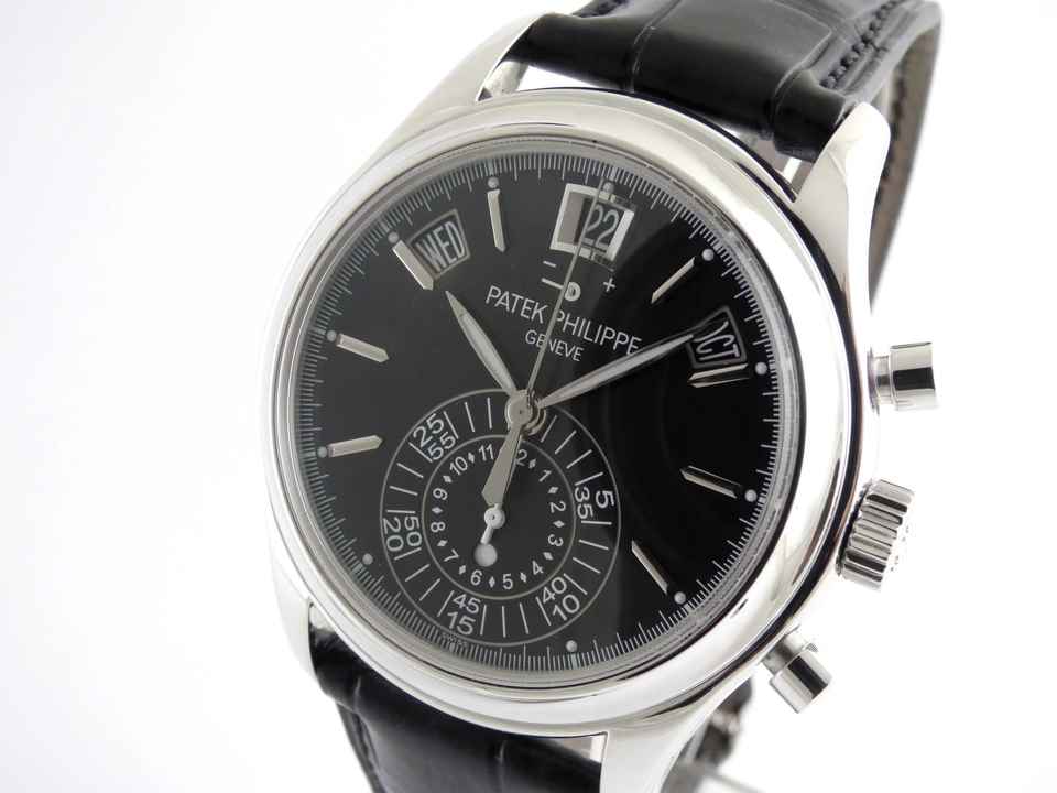  Patek Philippe Annual Calendar Chronograph Platin black Dial 