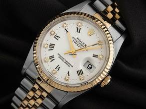 Thumbnail von Rolex Datejust 36 Diamanten Ref.16233 1993 Box&Beschreibung sehr gut Vintage