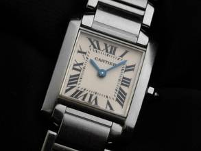 Thumbnail von Cartier Tank Française PM kleines Modell Ref.2384 2004 original Box sehr gut Vintage