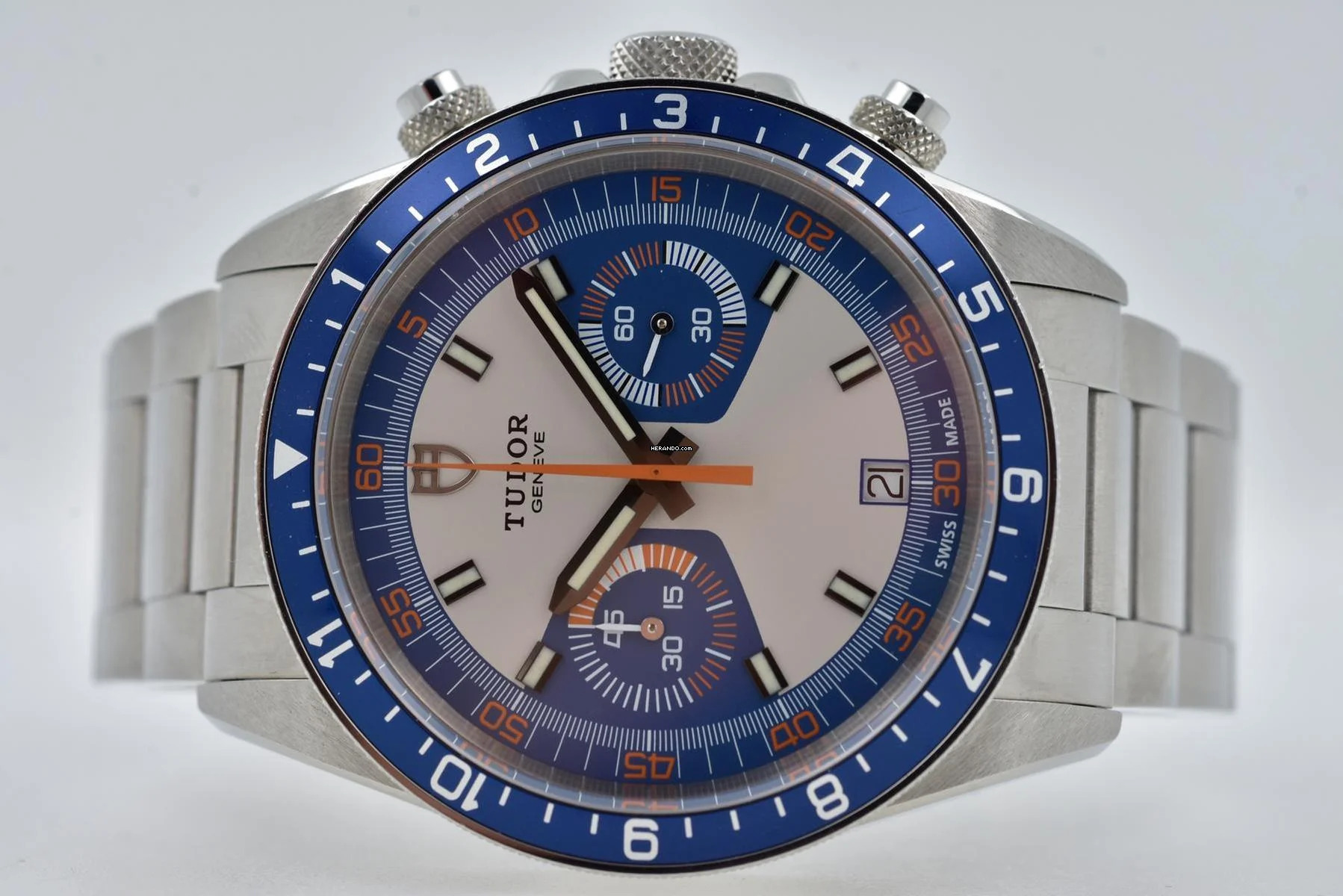  Tudor Heritage Chrono Blue Carlo Chronograph Automatik 70330B Service 07/2023 