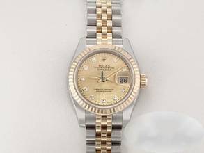 Thumbnail von Rolex Lady-Datejust 179173 Stahl Gelbgold 750 Goldust Diamanten Automatik Gold